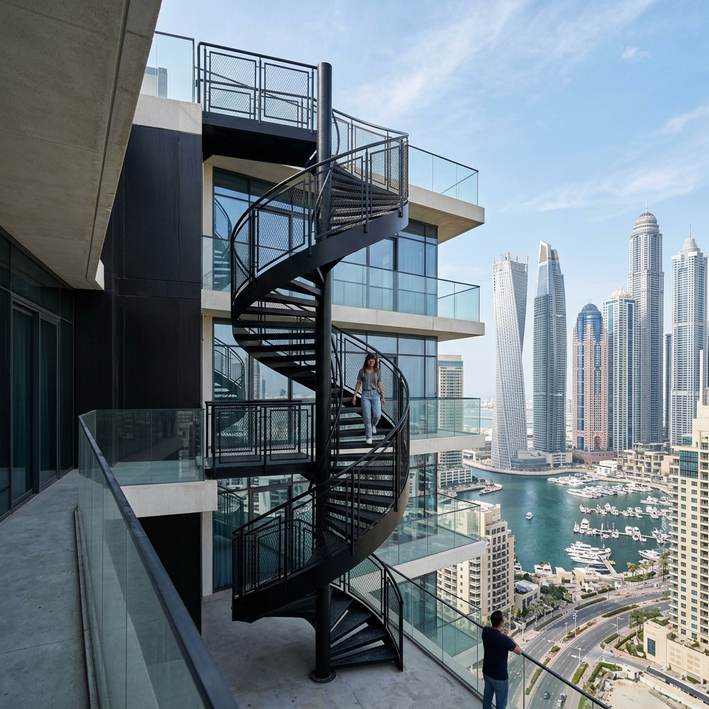 Metal Staircases in UAE – Barzah Shade