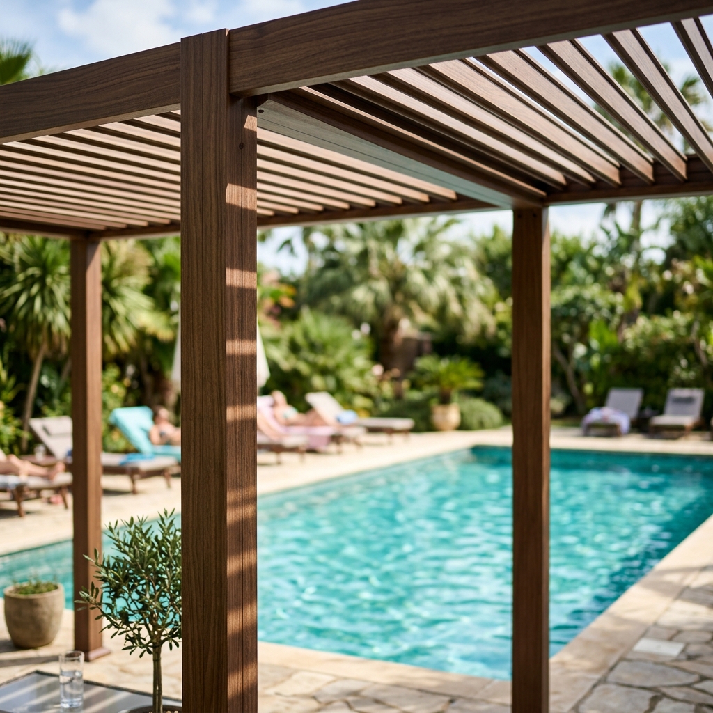 Poolside Shaded Pergola