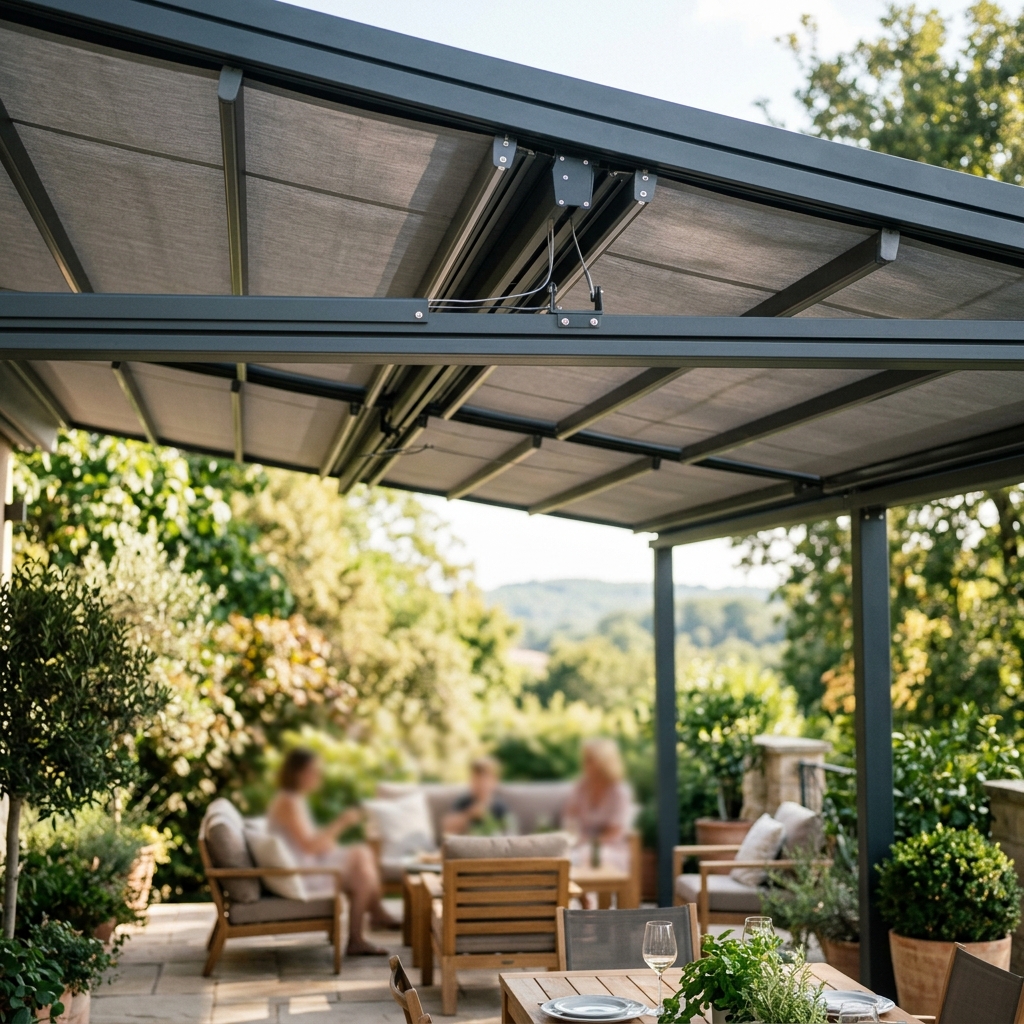 Retractable Fabric Pergola