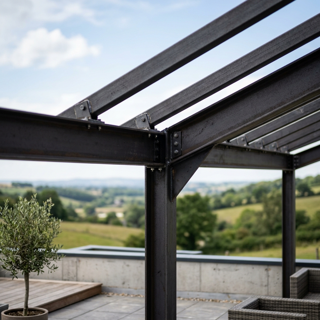 Rooftop Steel Pergola