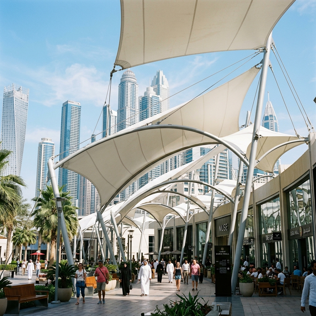 Tensile Walkway Covers